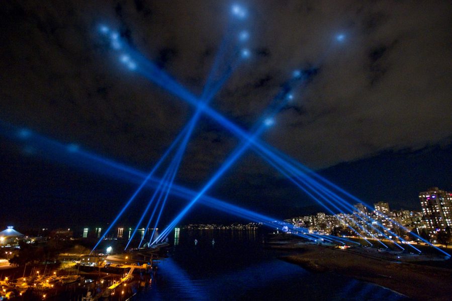 Vectorial Elevation by Rafael Lozano-Hemmer at Vancouver 2010 Cultural Olympiad